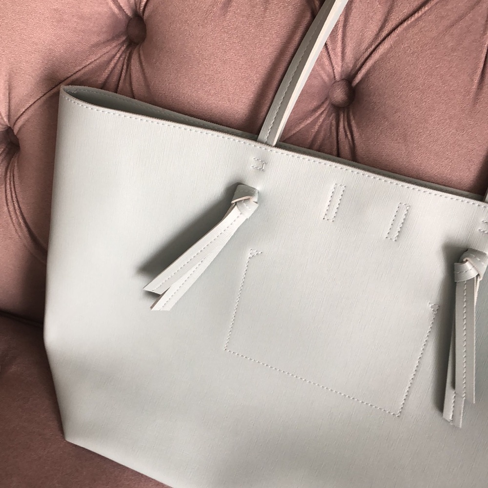 Indigo vegan tote in mint green - Picture 3 of 8